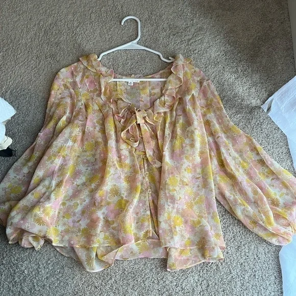 For Love & Lemons floral chiffon top - Picture 11 of 11